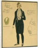 Arbenin. Costume design for the play The Masquerade by M. Lermontov, 1917 by Alexander Yakovlevich Golovin