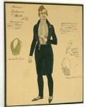Arbenin. Costume design for the play The Masquerade by M. Lermontov, 1917 by Alexander Yakovlevich Golovin