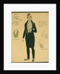 Arbenin. Costume design for the play The Masquerade by M. Lermontov, 1917 by Alexander Yakovlevich Golovin