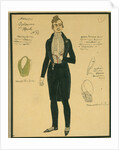 Arbenin. Costume design for the play The Masquerade by M. Lermontov, 1917 by Alexander Yakovlevich Golovin
