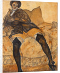 A sitting woman, c. 1918 by Boris Dmitryevich Grigoriev