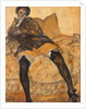 A sitting woman, c. 1918 by Boris Dmitryevich Grigoriev