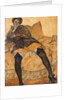 A sitting woman, c. 1918 by Boris Dmitryevich Grigoriev