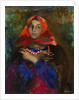 Russian Maiden in a Red Headscarf by Filipp Andreyevich Malyavin
