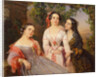 Portrait of Sisters Countess Elizaveta Salias De Tournemire, Sophia Sukhovo-Kobylina and Eudokia Petrovo-Solovovo, 1847 by Pimen Nikitich Orlov