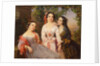 Portrait of Sisters Countess Elizaveta Salias De Tournemire, Sophia Sukhovo-Kobylina and Eudokia Petrovo-Solovovo, 1847 by Pimen Nikitich Orlov