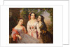 Portrait of Sisters Countess Elizaveta Salias De Tournemire, Sophia Sukhovo-Kobylina and Eudokia Petrovo-Solovovo, 1847 by Pimen Nikitich Orlov