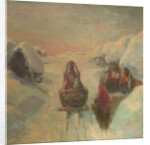 Winter. Sledge driving by Konstantin Konstantinovich Pervukhin