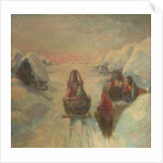 Winter. Sledge driving by Konstantin Konstantinovich Pervukhin