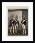 Grenadiers of the Preobrazhensky, Semenovsky and Izmailovsky Regiment in 1796-1797, 1840s by Alexey Gavrilovich Petrovsky
