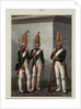 Grenadiers of the Preobrazhensky, Semenovsky and Izmailovsky Regiment in 1796-1797, 1840s by Alexey Gavrilovich Petrovsky