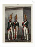 Grenadiers of the Preobrazhensky, Semenovsky and Izmailovsky Regiment in 1796-1797, 1840s by Alexey Gavrilovich Petrovsky