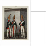 Grenadiers of the Preobrazhensky, Semenovsky and Izmailovsky Regiment in 1796-1797, 1840s by Alexey Gavrilovich Petrovsky
