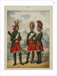 Grenadiers of the Preobrazhensky, Semenovsky and Izmailovsky Regiment in 1763-1775, Early 1840s by Pyotr Ivanovich Razumikhin