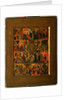 The Glorification of the Virgin (Akathist Hymn to the Most Holy Theotokos), Early 17th cen by Russian icon