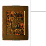 The Glorification of the Virgin (Akathist Hymn to the Most Holy Theotokos), Early 17th cen by Russian icon