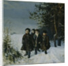 Return from school, 1884 by Gavriil Fyodorovich Rybakov