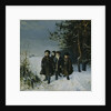 Return from school, 1884 by Gavriil Fyodorovich Rybakov