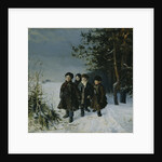 Return from school, 1884 by Gavriil Fyodorovich Rybakov