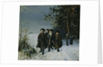 Return from school, 1884 by Gavriil Fyodorovich Rybakov