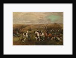 Hunting party with the Emperor Alexander III and Empress Maria Feodorovna, 1880s by Nikolai Semyonovich Samokish