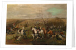 Hunting party with the Emperor Alexander III and Empress Maria Feodorovna, 1880s by Nikolai Semyonovich Samokish