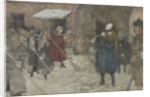 Snow removal, ca 1921 by Alexander Ivanovich Vakhrameyev