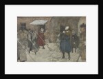 Snow removal, ca 1921 by Alexander Ivanovich Vakhrameyev