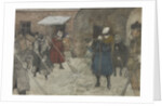 Snow removal, ca 1921 by Alexander Ivanovich Vakhrameyev