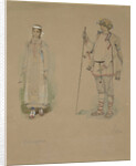 Snow Maiden and Lel. Costume design for the opera Snow Maiden by N. Rimsky-Korsakov, 1885 by Viktor Mikhaylovich Vasnetsov