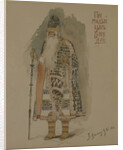 Tsar Berendey. Costume design for the opera Snow Maiden by N. Rimsky-Korsakov, 1885 by Viktor Mikhaylovich Vasnetsov