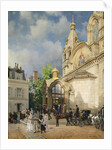 Coming out of a Church, 1870s-1880s by Mikhail Yakovlevich Villie