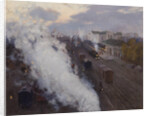 Kharkov Railway station, 1892 by Sergei Arsenyevich Vinogradov