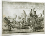 The naval Battle of Gangut on July 27, 1714, 1715 by Alexei Fyodorovich Zubov