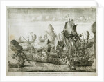 The naval Battle of Gangut on July 27, 1714, 1715 by Alexei Fyodorovich Zubov
