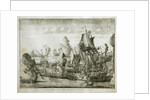 The naval Battle of Gangut on July 27, 1714, 1715 by Alexei Fyodorovich Zubov