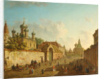 View from the Lubyanka Square to the Vladimir Gate in Moscow, 1800s by Fyodor Yakovlevich Alexeyev