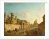 View from the Lubyanka Square to the Vladimir Gate in Moscow, 1800s by Fyodor Yakovlevich Alexeyev