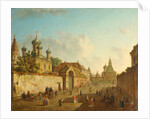 View from the Lubyanka Square to the Vladimir Gate in Moscow, 1800s by Fyodor Yakovlevich Alexeyev