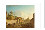 View from the Lubyanka Square to the Vladimir Gate in Moscow, 1800s by Fyodor Yakovlevich Alexeyev