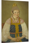 Portrait of a Merchant Woman in Kokoshnik Kabluchok by Anonymous
