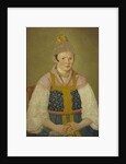 Portrait of a Merchant Woman in Kokoshnik Kabluchok by Anonymous