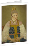 Portrait of a Merchant Woman in Kokoshnik Kabluchok by Anonymous