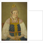 Portrait of a Merchant Woman in Kokoshnik Kabluchok by Anonymous