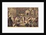Coronation of the two Romanov children, Ivan V and Peter I, 1682, 19th century by Anonymous
