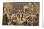 Coronation of the two Romanov children, Ivan V and Peter I, 1682, 19th century by Anonymous
