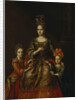 Portrait of Anastasiya Yakovlevna Naryshkina with children Alexandra Kirillovna und Tatyana Kirillovna, Early 18th cen by Anonymous