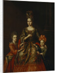 Portrait of Anastasiya Yakovlevna Naryshkina with children Alexandra Kirillovna und Tatyana Kirillovna, Early 18th cen by Anonymous