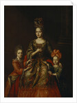 Portrait of Anastasiya Yakovlevna Naryshkina with children Alexandra Kirillovna und Tatyana Kirillovna, Early 18th cen by Anonymous
