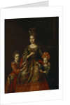 Portrait of Anastasiya Yakovlevna Naryshkina with children Alexandra Kirillovna und Tatyana Kirillovna, Early 18th cen by Anonymous